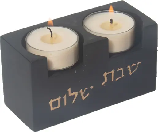 פמוטים מודרניים בלוק בטון נמוך - צבע שחור קלאסי