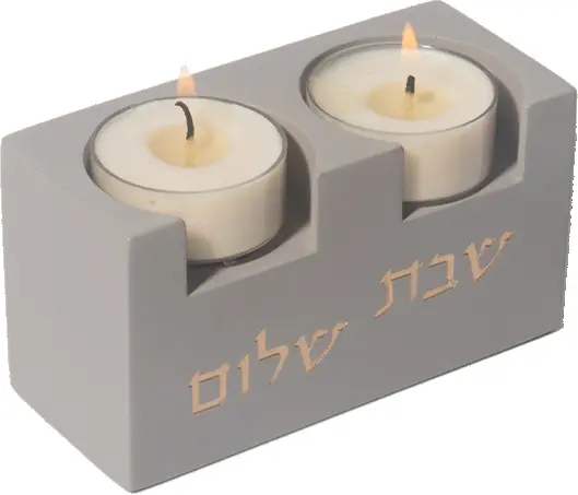 פמוטים מודרניים בלוק בטון נמוך - צבע אפור קלאסי