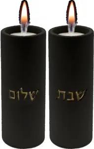 פמוטים מודרניים לשבת מבטון מעוצב - דגם "קודש"