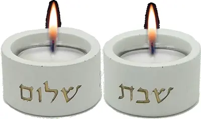 פמוטים מודרניים נמוכים לשבת מבטון מעוצב - דגם "קודש"