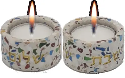 פמוטים מודרניים נמוכים לשבת מבטון מעוצב - דגם "קודש"