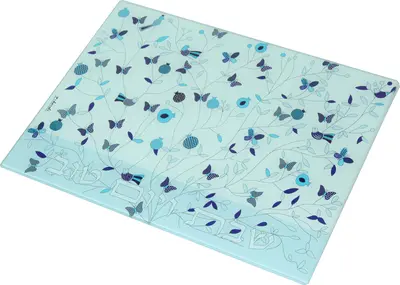 מגש חלה זכוכית מחוסמת בלתי שבירה -גווני טורקיז